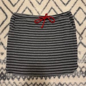 Sundry striped skirt gray black 3 large